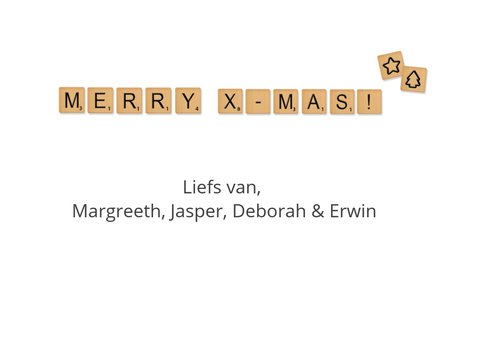Kerstkaart Scrabble X-mas 3