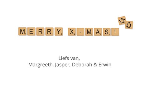 Kerstkaart Scrabble X-mas 3