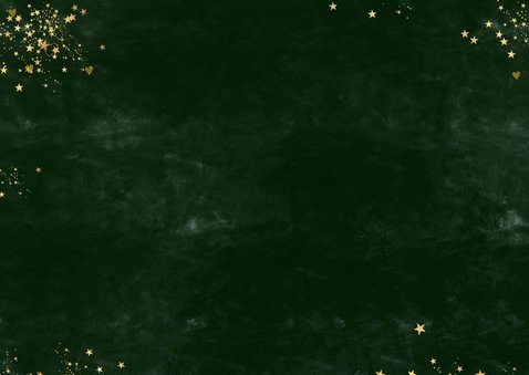 Kerstkaart sfeervolle donker groene fotokaart met sterren 2