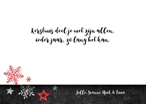 Kerstkaart stempel 2020 sterren rood 3