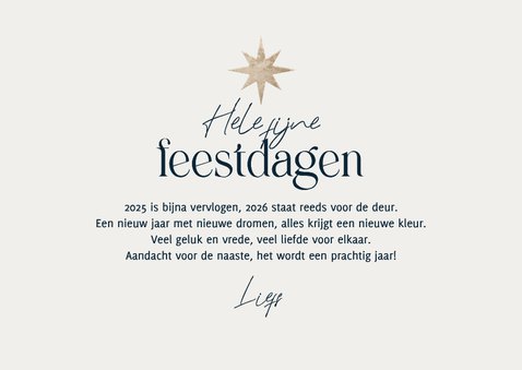 Kerstkaart sterren lichtpuntjes voor 2026 fijne feestdagen 3