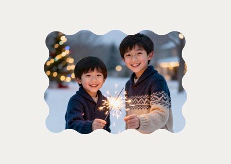 Kerstkaart sterren lichtpuntjes voor 2027 fijne feestdagen 2
