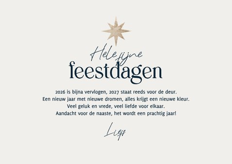 Kerstkaart sterren lichtpuntjes voor 2027 fijne feestdagen 3