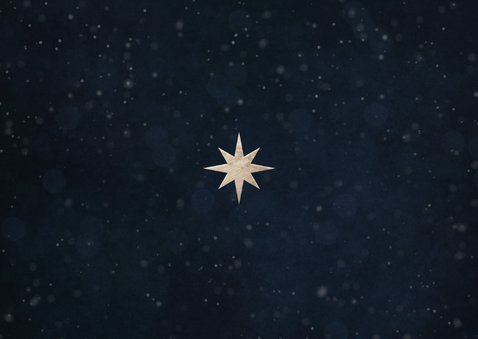 Kerstkaart sterren lichtpuntjes voor 2027 fijne feestdagen Achterkant