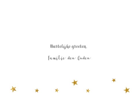 Kerstkaart sterretjes typografie foto 3