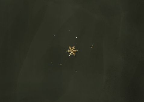 Kerstkaart stijlvol 2027 sneeuwvlokjes feestdagen goud Achterkant