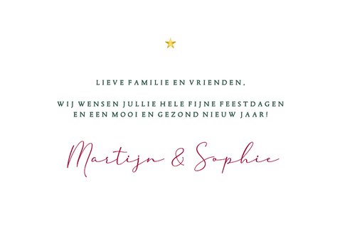 Kerstkaart stijlvol dennentakjes & typografie 3