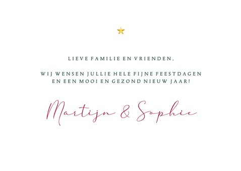 Kerstkaart stijlvol dennentakjes & typografie 3