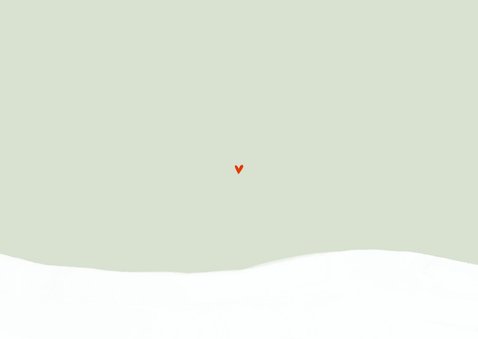 Kerstkaart teckel hartjes sjaal sneeuw met foto Achterkant