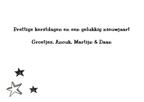 Kerstkaart tekst & foto zwartwit 3