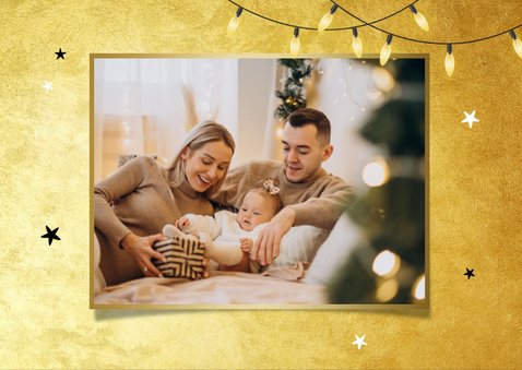 Kerstkaart ticket kerstdiner goud VIP party 2