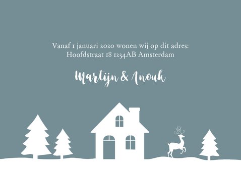 Kerstkaart verhuiskaart foto illustratie 3