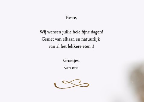 Kerstkaart vogel sneeuw goud 3
