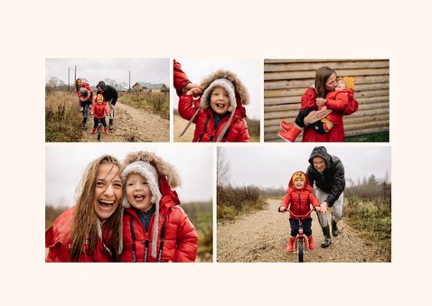 Kerstkaart vrolijke kerstballen illustratie rand modern 2