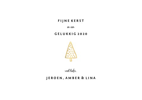 Kerstkaart 'warm wishes' goudlook met foto's 3