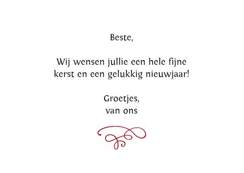 Kerstkaart winter foto letters 3