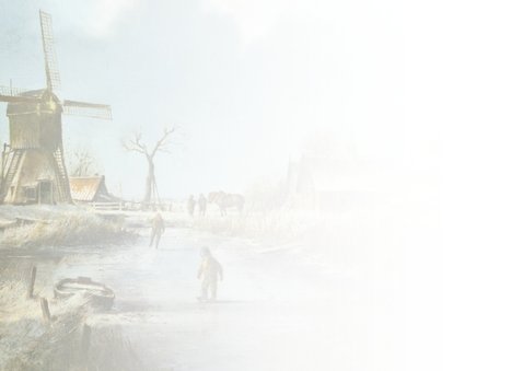 Kerstkaart winterlandschap met molen 2