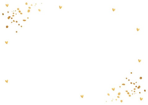 Kerstkaart wit goud confetti fotocollage rechthoek 2
