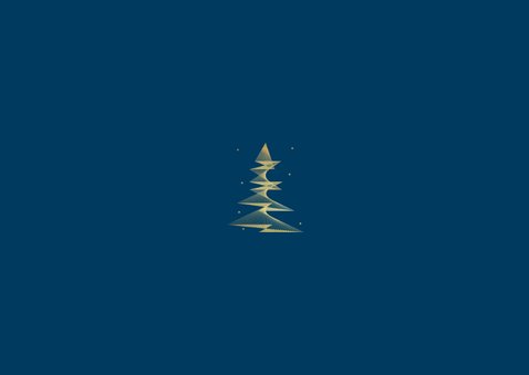 Kerstkaart zakelijk algemeen kerstboom goud foto sterren Achterkant