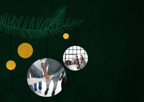 Kerstkaart zakelijk 'Merry and bright' 2