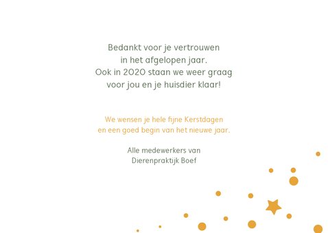 Kerstkaart zakelijk met pootafdruk van huisdier 3