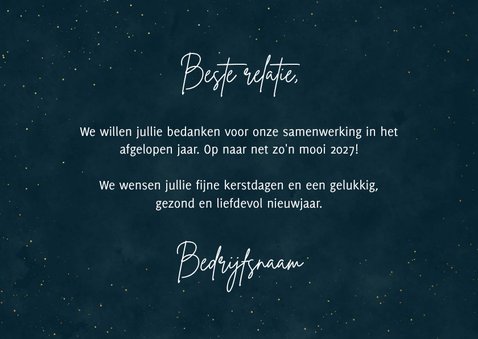 Kerstkaart zakelijk met typografie en foto's 3
