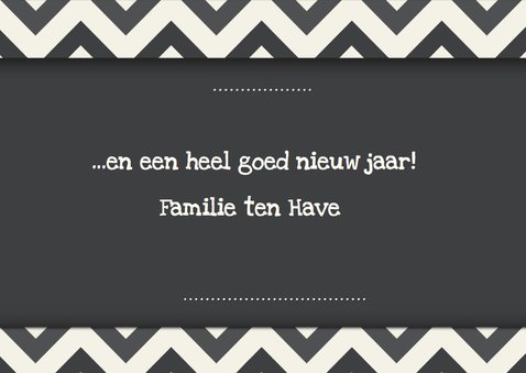 Kerstkaart zwart wit met foto 3