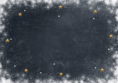 Kerstkaarten hip met wegwijzers sneeuw en foto Achterkant