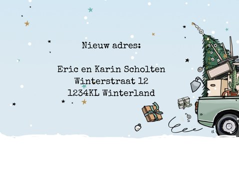 Kerstverhuiskaart Mini pick-up 3