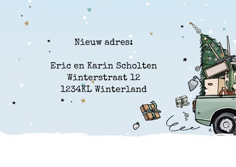 Kerstverhuiskaart pick-up 3