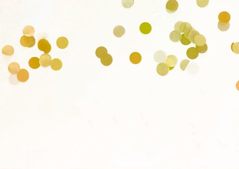 kinderfeestje 1 jaar goud en confetti gekleurd 2