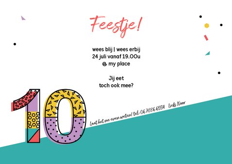 Kinderfeestje confetti meisje 10 jaar 3
