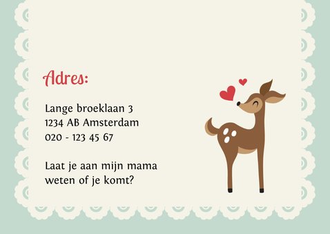 Kinderfeestje hertje pastel kant 3