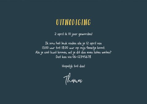 Kinderfeestje jongen confetti goud blauw foto feest 3