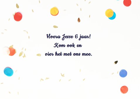 Kinderfeestje jongen confetti 2