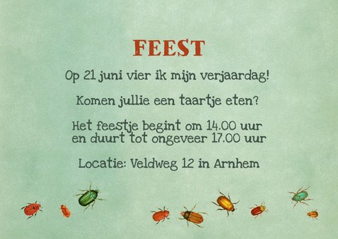 Kinderfeestje met heel veel insecten 3