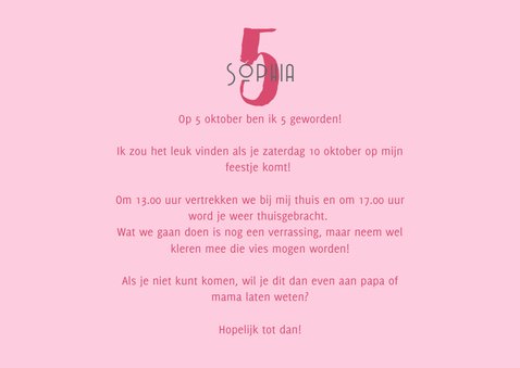 Kinderfeestje Schoolbord Hip 3