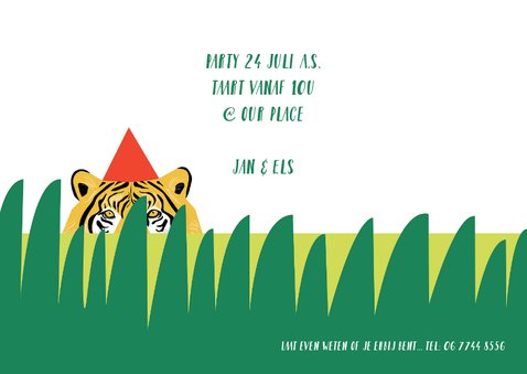 Kinderfeestje uitnodiging jungle party jongen 3