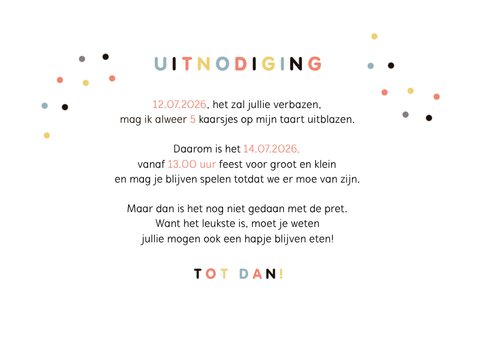 Kinderfeestje uitnodiging speeltuin typografisch 3