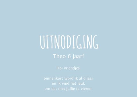 Kinderfeestje uitnodigingskaart pinguïns blauw 2