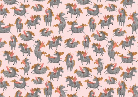 Kinderfeestje unicorn patroon 2