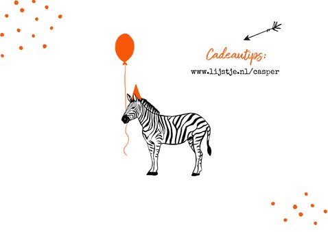 Kinderfeestje zebra oranje feest foto slingers confetti 2