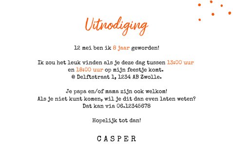 Kinderfeestje zebra oranje feest foto slingers confetti 3