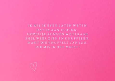 Kinderkaart - Knuffel konijntje roze 2
