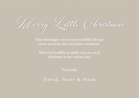 Klassiek fotokaartje merry little christmas grote foto 3