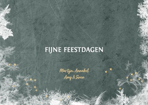 Klassieke kerstkaart met foto op donker groen 3