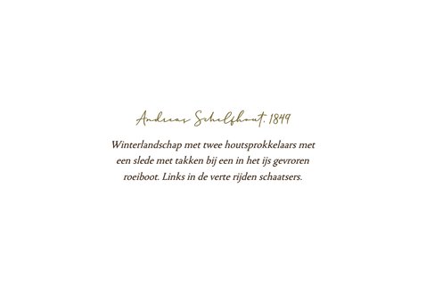 Klassieke kerstkaart met winterlandschap Andreas Schelfhout 2