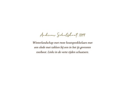 Klassieke kerstkaart met winterlandschap Andreas Schelfhout 2