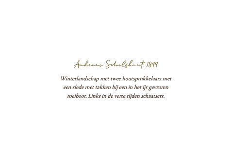 Klassieke kerstkaart met winterlandschap Andreas Schelfhout 2