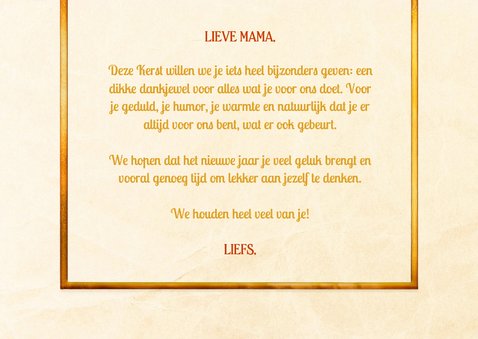 Klassieke tegoedbon bedankt met kerstballen  3